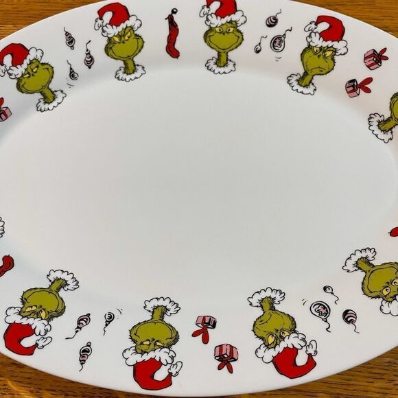 Dr Seuss The Grinch Christmas Platter NWT - Picture 3 of 6